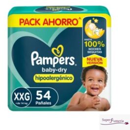 PAMPERS PAÑALES DESECHABLES HIPOALERGÉNICO + DE 14KG XXG 54 UNDS