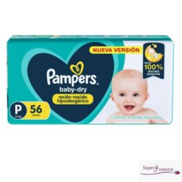PAMPERS PAÑALES DESECHABLES HIPOALERGÉNICO 5-8KG P 56 UNDS
