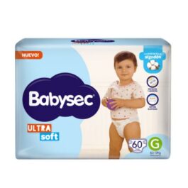 BABYSEC PAÑALES DESECHABLES ULTRA SOFT 8.5-12 KG G 60 UNDS