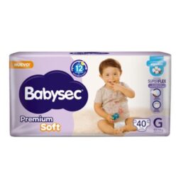 BABYSEC PAÑALES DESECHABLES PREMIUM SOFT 8.5-12 KG G 40 UNDS