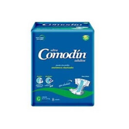COMODIN PAÑALES DESCARTABLES ANATOMICOS ELASTIZADOS G 47 A 85 KG 8 UNDS