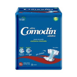 COMODIN PAÑALES DESCARTABLES ANATOMICOS ELASTIZADOS EG  85 KG A MAS 8 UNDS