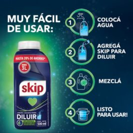 SKIP JABÓN LIQUIDO PARA DILUIR RINDE 3 LTS 500 ML