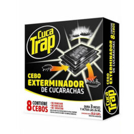 CUCA TRAP CEBO EXTERMINADOR DE CUCACARACHAS DURA 3 MESES 8 UNDS
