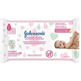 JOHNSONS TOALLITAS HÚMEDAS PROTECCIÓN DE LA PIEL HIPOALERGÉNICAS 48 UNDS