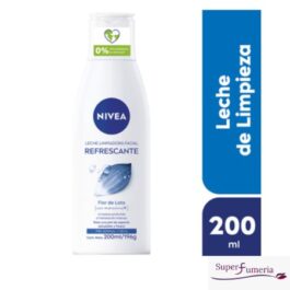 NIVEA LECHE LIMPIADORA FACIAL REFRESCANTE FLOR DE LOTO PIEL NORMAL Y SECA 200 ML