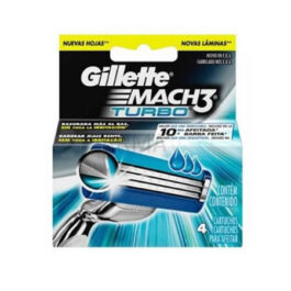 GILLETTE CARTUCHOS PARA AFEITAR HOMBRE TURBO 4 UNDS