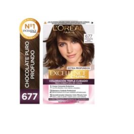 LOREAL COLORACIÓN EXCELLENCE CREME KIT 677 CHOCOLATE PURO PROFUNDO