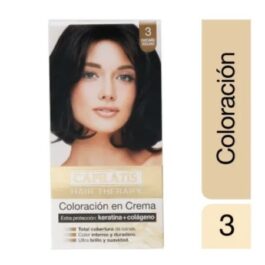 CAPILATIS COLORACION EN CREMA KIT CASTAÑO OSCURO 3