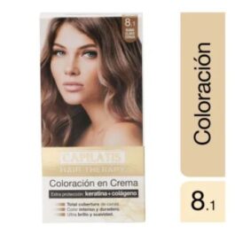CAPILATIS COLORACION EN CREMA KIT RUBIO CLARO CENIZA 8.1