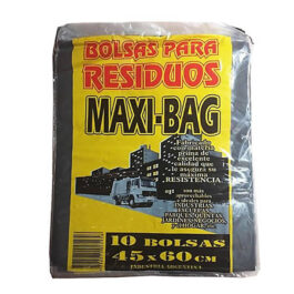 MAXI BAG BOLSAS PARA RESIDUOS MAXIMA RESISTENCIA 45X60 CM 10 UND